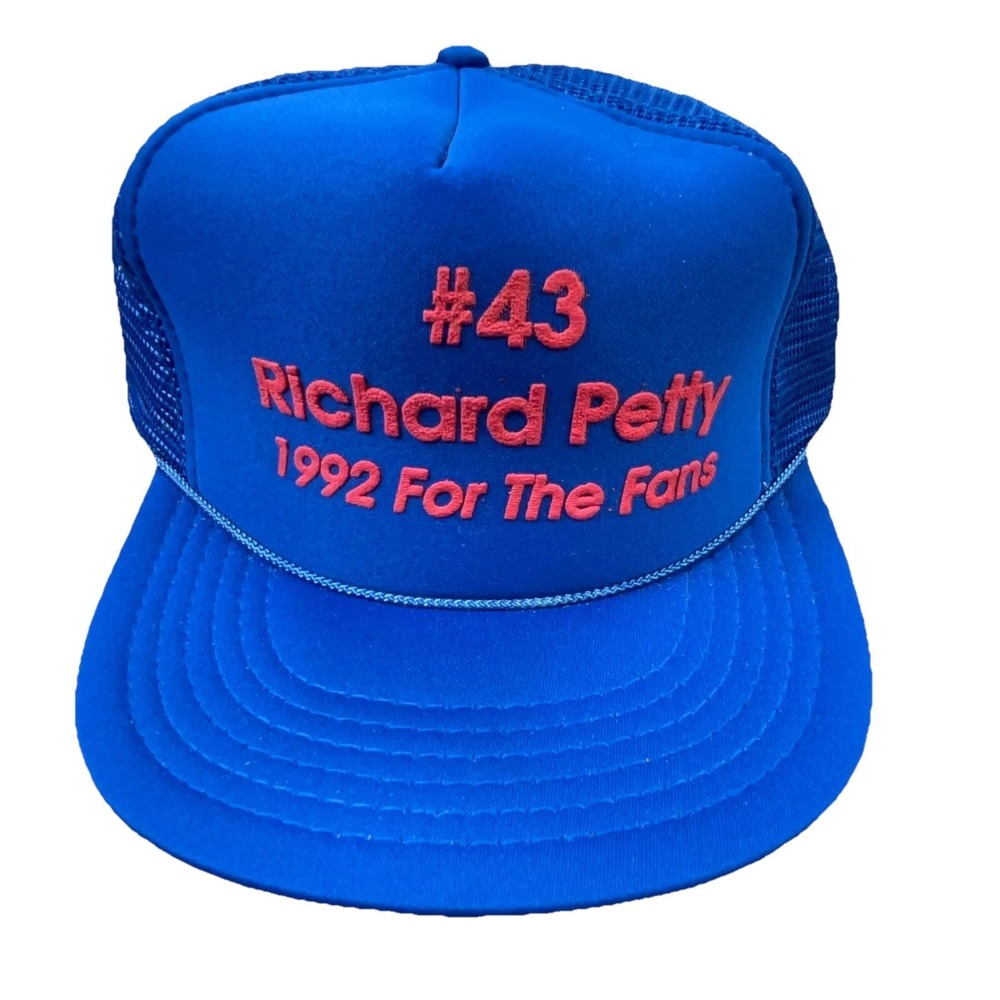 Vintage Richard Petty Trucker Hat Cap Snap Back Nascar Racing 90s 1990s